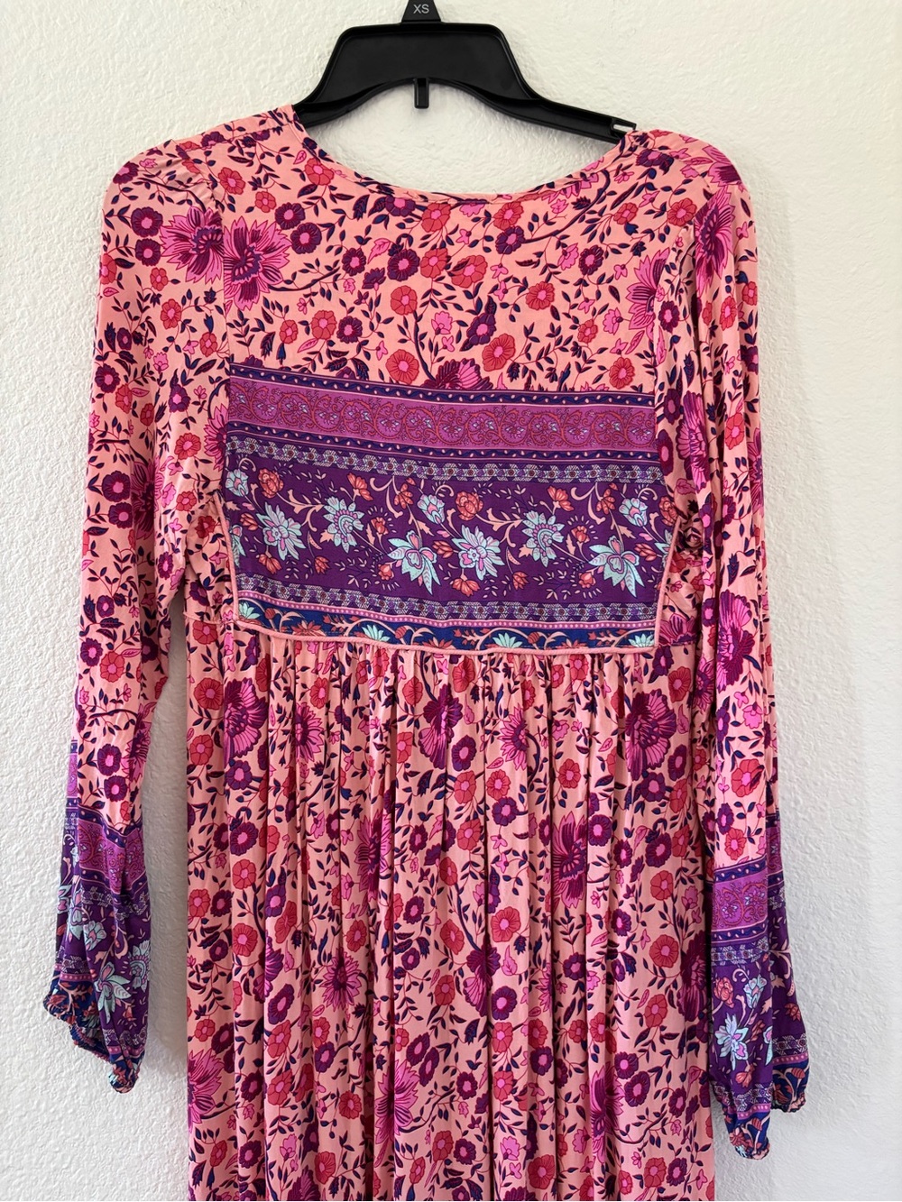 Boho Pink and Purple Maxi /midi Dress small - Picture 11 of 12